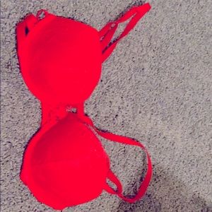 Very Sexy  Red strappy push up bra 34C